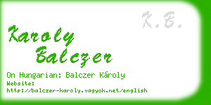 karoly balczer business card
